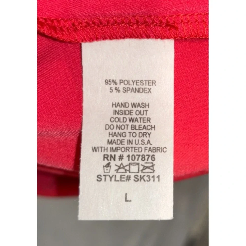 Sun Kim‎ Palm Beach Maxi Sleeveless Dress Size L Red Lagenlook NWT USA Made